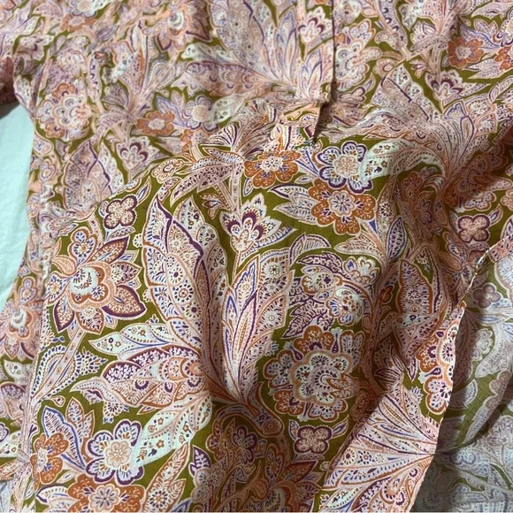 Sundance Women’s Pull Over Shirt Poppy Bloom Blouse 100% Cotton Size Small - Picture 5 of 8